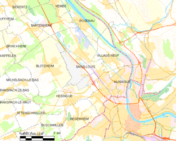 Map commune FR insee code 68297